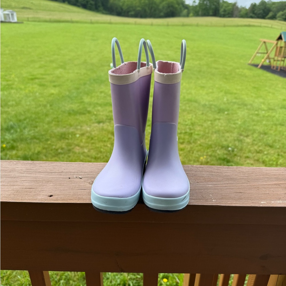 Target Purple and Blue Rain & Snow Boots Waterproof Rubber Sole